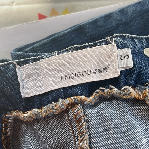 Button up blue Jean overalls - Picture 4 of 8